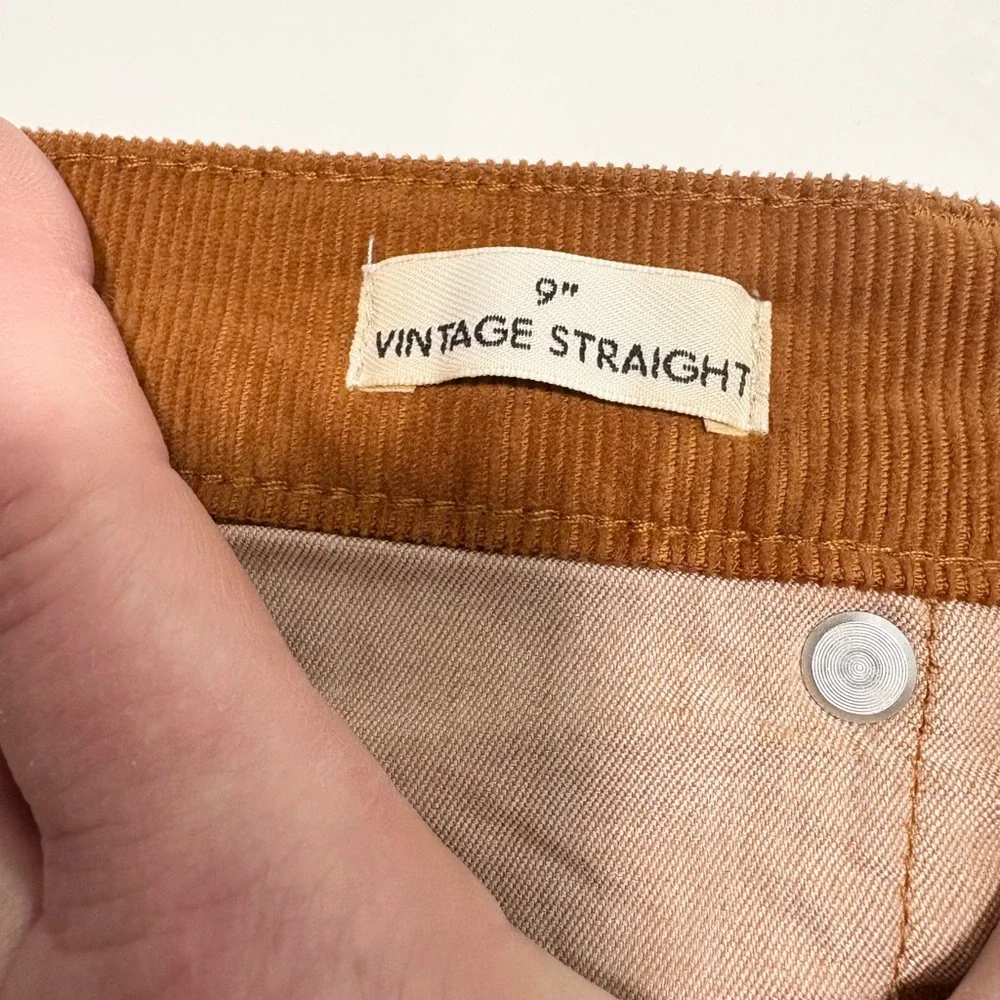 J. Crew Corduroy Pants Womens 27 Brown Rust Vintage Straight Stretch Preppy Boho